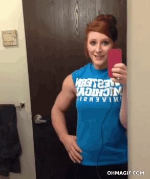 Girl Muscle GIF