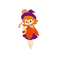 caramel-ty halloween witch madebymscheltea Sticker