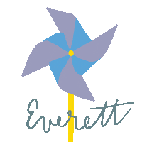 PappasPipedream everett pinwheels for everett what everett takes pinwheelsforeverett Sticker