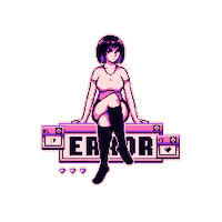 reedloto girl pixelart pink purple Sticker