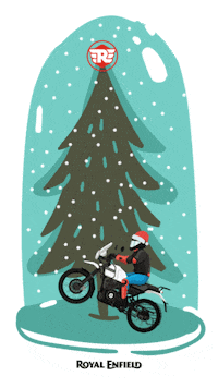 Merry Christmas Sticker by Royal Enfield