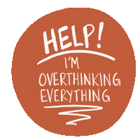 Overthinking Mental Health Sticker by Joeli