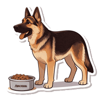 Dog Eating Sticker by Alisul Alimentos