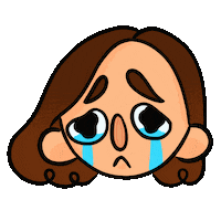 Sad Girl Crying Sticker