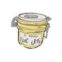 Foie Gras Jar Sticker by El Mercado Bangkok