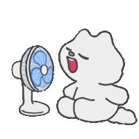 Summer Fan Sticker by Snooze Kittens