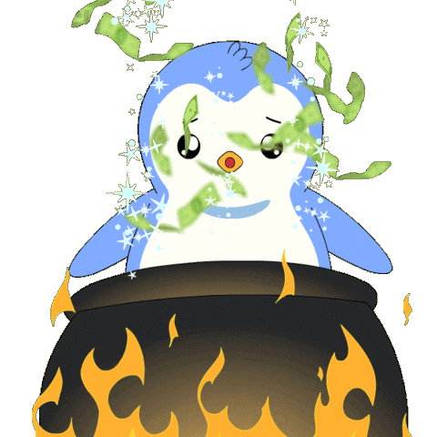 A Million Burn Sticker by Pudgy Penguins
