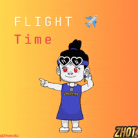 Vacation Flying GIF by Zhotcita