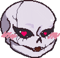 LaenMo giphyupload heart pixel skull Sticker
