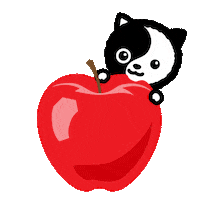Cat Eating Sticker