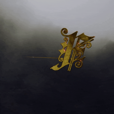 Typetypehype giphyupload gold letter f GIF