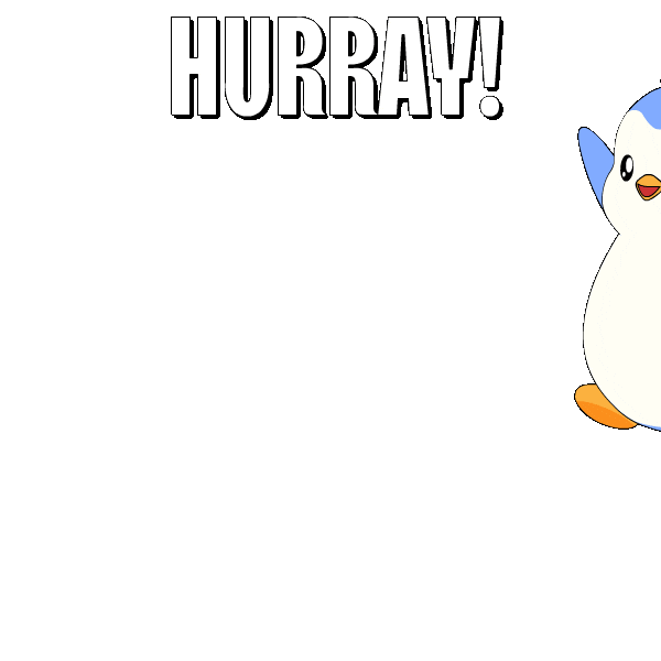 Running Away Catch Me Sticker by Pudgy Penguins