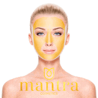 gold mask Sticker by Mantra Cosmetics