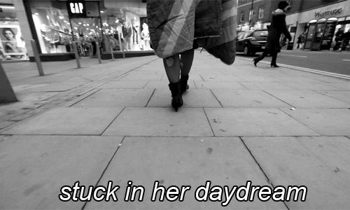 black and white daydream GIF