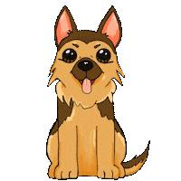 GeGePenley gegepenleydesigns gegepenley germanshephard waggingtailpuppy Sticker