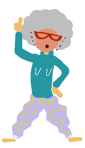 Nakedwinery dancing naked granny granni Sticker