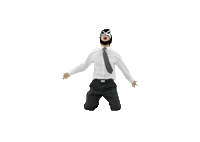 Guy Screaming Sticker