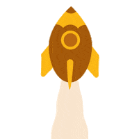 ParentiDesign space stars orange moon Sticker