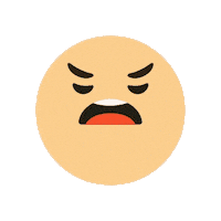 Angry Face Sticker by Bombay Softwares