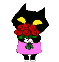 Black Cat Love Sticker by Universes creator