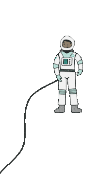 Space Astronaut Sticker by KjG Köln