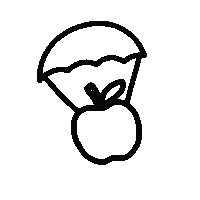 rscued apple rescued rscued räddad frukt Sticker