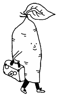 Travelling Sweet Potato Sticker