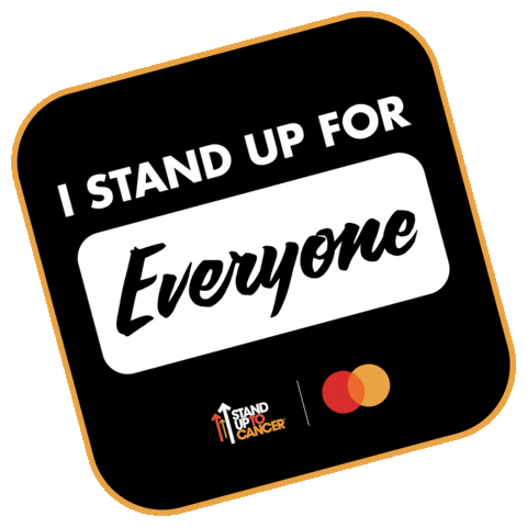 Placard Standuptocancer Sticker by Mastercard