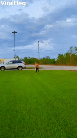 Man Practicing Gymnastics Spins out of Pants