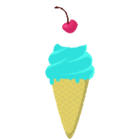 Ice Cream Food Sticker by Kim Campbell