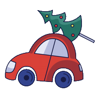 Driving New Year Sticker