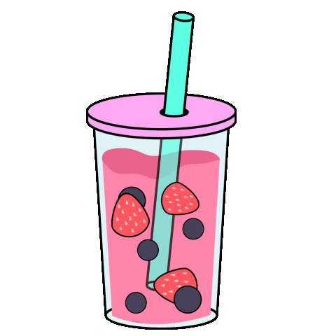 sheilawong giphyupload drinks boba bubble tea Sticker