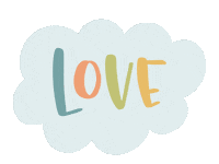 Typography Love Sticker