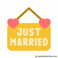 Just Married Love GIF by sendwishonline.com