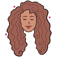 medialhuna happy heart girl hair Sticker