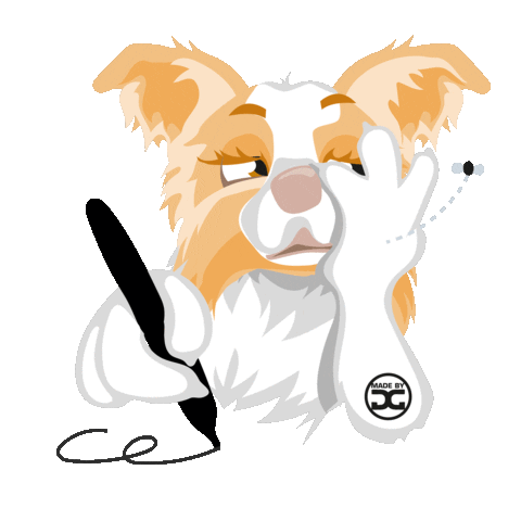 Bored Border Collie Sticker by Doggygraphics