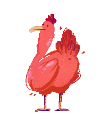 Ohredapples animal bird chicken egg Sticker