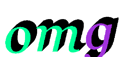 text-test omg Sticker