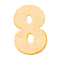 Typography Number Sticker by Kev Lavery