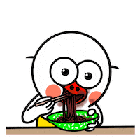 Noodles Slurp Sticker by kwaesam