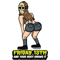 Surprised Friday The 13Th Sticker