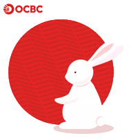 Rabbit Lantern Sticker by OCBC Bank