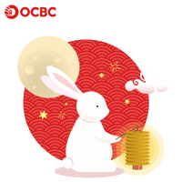 Rabbit Lantern Sticker by OCBC Bank