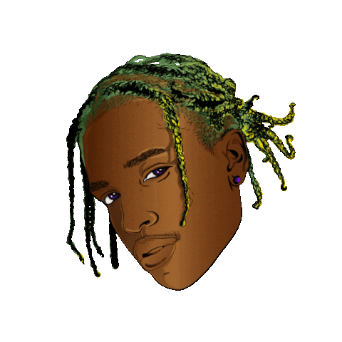 Asap Rocky Rap Sticker by nirmarx