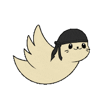 Flying Big Eyes Sticker by Sappy Seals Community