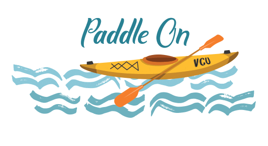 Kayak Paddle Sticker by Virginia Commonwealth University