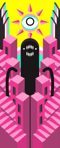 ShallowLagoon music pink trippy yellow GIF