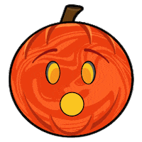 glow jack-o-lantern Sticker by Bowlero