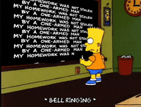 season 5 bart chalkboard GIF