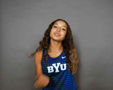 Celebration Kiss GIF by BYU Cougars